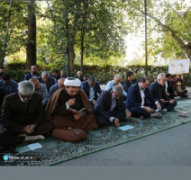 نوای پرفیض زیارت عاشورا در دانشگاه تهران طنین‌انداز شد + تصاویر